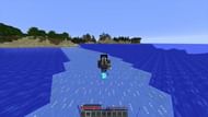 Minecraft frost walker on a lake (Image via Reddit)